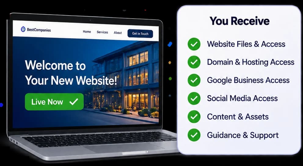 A newly launched website with the list of assets handed over